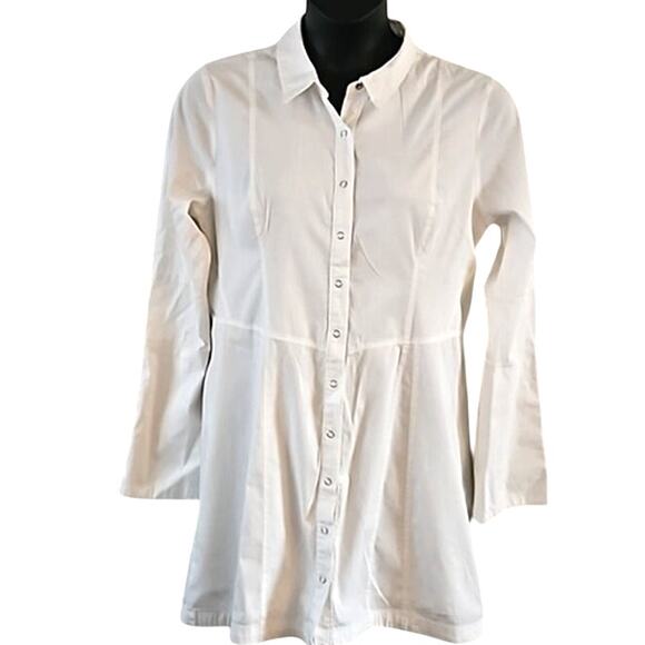 Free People Thea Ivory Button-Down Mini Dress - Size Large, NWT, - Picture 3 of 11